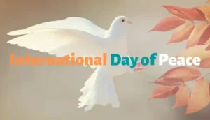world peace day image of dove written on it international day of peace