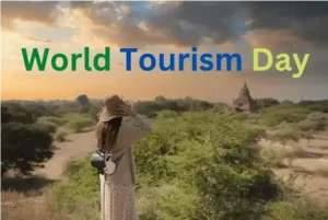 a woman visiting some place on world tourism day