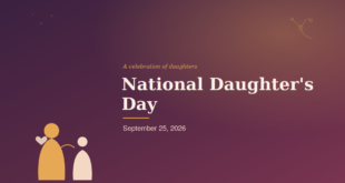 When is National Daughter's Day? Poster