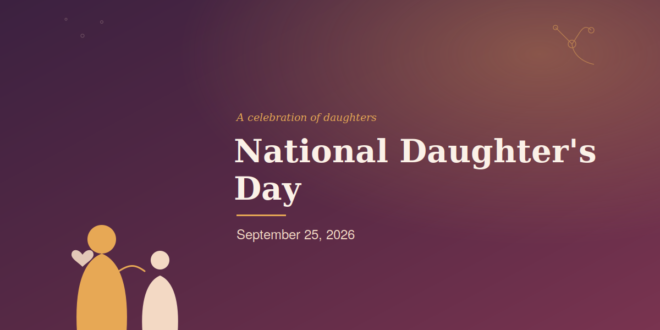 When is National Daughter's Day? Poster
